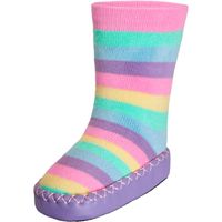 Playshoes soksloffen multicolor | roze Maat - thumbnail