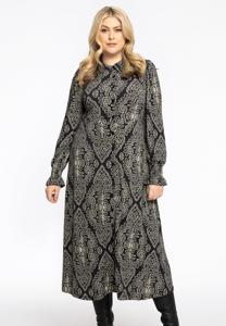 Yoek Jurk met knopen SANSA | Zwart | Maat 54/56