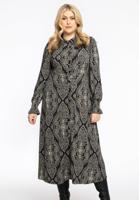 Yoek Jurk met knopen SANSA | Zwart | Maat 54/56