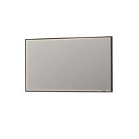 Spiegel INK SP19 Rechthoek In Stalen Kader Met Indirecte Colour Changing LED Verlichting 140 x 4 x 80 cm Mat Zwart