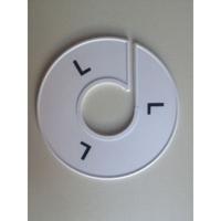 Maatring 11 cm wit/zwart L