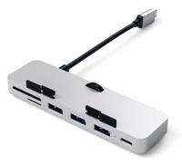 Satechi USB-C Hub Aluminium Clamp Pro zilver