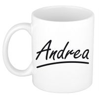 Naam cadeau mok / beker Andrea met sierlijke letters 300 ml Naam cadeau mok / beker Andrea met sierlijke letters 300 ml