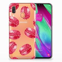 Samsung Galaxy A40 Siliconen Case Pink Macarons