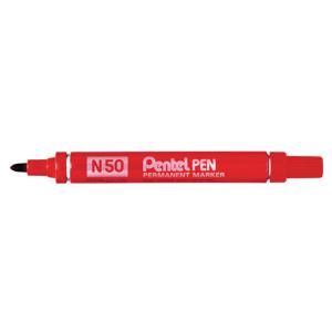 Pentel N 50 permanente marker Kogelpunt Rood 12 stuk(s)