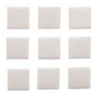 30x stuks vierkante mozaiek steentjes wit 2 cm   - - thumbnail