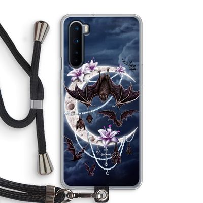 Vleermuizen Maan: OnePlus Nord Transparant Hoesje met koord