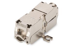 Digitus RJ45 / Connector Netwerk Adapter CAT 6A, Zonder connectoren [1x LSA, Snijklem, Snelaansluiting - 1x LSA, Snijklem, Snelaansluiting] Zilver, Staal