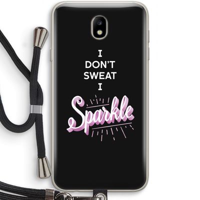 Sparkle quote: Samsung Galaxy J7 (2017) Transparant Hoesje met koord