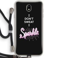 Sparkle quote: Samsung Galaxy J7 (2017) Transparant Hoesje met koord