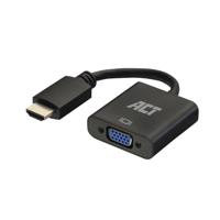 ACT 0,15 meter HDMI-A male naar VGA female adapter, met audio