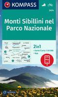 Wandelkaart 2474 Monti Sibillini nel Parco Nazionale | Kompass - thumbnail