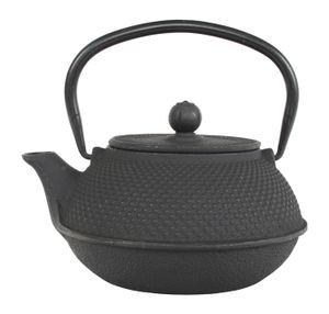 Zwart Gietijzeren Theepot - Cast Iron - 17.5 x 15 x 10cm 800ml