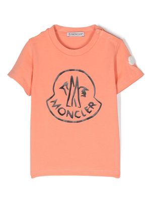 Moncler Enfant t-shirt à logo imprimé - Rose