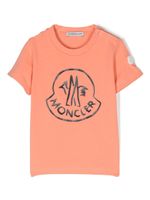 Moncler Enfant t-shirt à logo imprimé - Rose - thumbnail