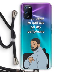 Hotline bling: Oppo A52 Transparant Hoesje met koord