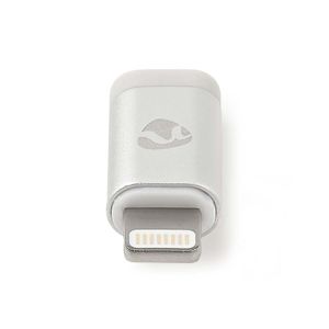 Nedis CCTB39901AL tussenstuk voor kabels Apple Lightning USB Micro B Female Aluminium