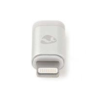 Nedis CCTB39901AL tussenstuk voor kabels Apple Lightning USB Micro B Female Aluminium - thumbnail