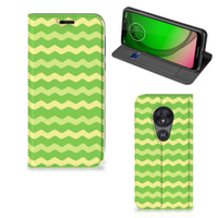 Motorola Moto G7 Play Hoesje met Magneet Waves Green - thumbnail