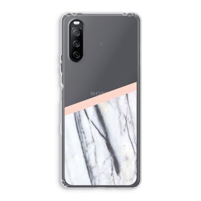 A touch of peach: Sony Xperia 10 III Transparant Hoesje