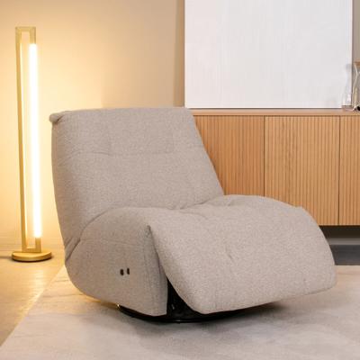 LABEL51 Relaxfauteuil 'Relax & Recharge' Bouclé, elektrisch verstelbaar met accu, kleur Naturel