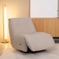 LABEL51 Relaxfauteuil 'Relax & Recharge' Bouclé, elektrisch verstelbaar met accu, kleur Naturel