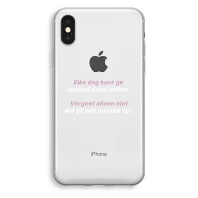 gij zijt ook iemand: iPhone X Transparant Hoesje