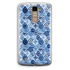 Blauw motief: LG K10 (2016) Transparant Hoesje