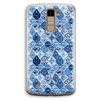 Blauw motief: LG K10 (2016) Transparant Hoesje