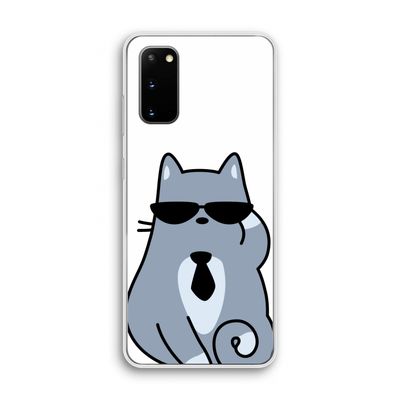 Cool cat: Samsung Galaxy S20 Transparant Hoesje