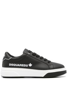 DSQUARED2 Bumper lace-up leather sneakers - Noir