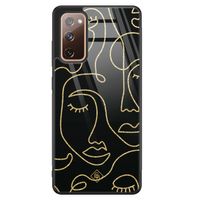 Samsung Galaxy S20 FE glazen hardcase - Abstract faces