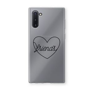 Friends heart black: Samsung Galaxy Note 10 Transparant Hoesje