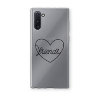 Friends heart black: Samsung Galaxy Note 10 Transparant Hoesje