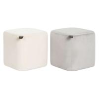 Voetensteun DKD Home Decor Geel Blauw Beige Grijs Scandi 35 x 35 x 35 cm (2 Stuks)