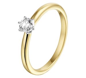 TFT Ring Diamant 0.25ct H SI Bicolor Goud