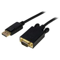 StarTech.com 91 cm lange DisplayPort-naar-VGA-adapterconverterkabel DP naar VGA 1920x1200 zwart - thumbnail