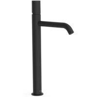 Wastafelkraan Tres Study | Opbouw | Mengkraan | Hoog model | 1-knop | Rond | Zwart mat