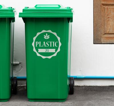 Container sticker plastic