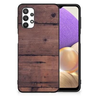 Samsung Galaxy A32 5G Houten Print Telefoonhoesje Old Wood