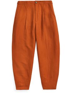 Polo Ralph Lauren pantalon en soie mélangée à coupe fuselée - Orange