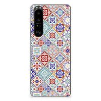 Sony Xperia 1 III TPU Siliconen Hoesje Tiles Color - thumbnail