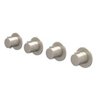 Afbouwdeel IVY Pact Inbouwthermostaat 3 Stopkranen Symmetry Met Ronde Rozetten Geborsteld Nickel PVD