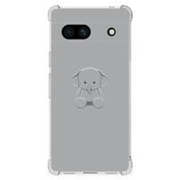 Google Pixel 7A Stevig | Bumper Hoesje | Grijs Baby Olifant