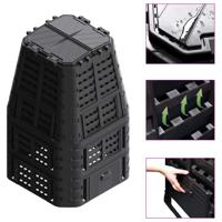 VidaXL Compostbak 1000 l 93,3x93,3x146 cm zwart