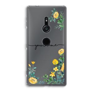 Gele bloemen: Sony Xperia XZ2 Transparant Hoesje