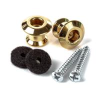 Dunlop 2PSLS034G Straplok Dual Design Strap Button Set Gold