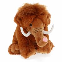 Keel Toys pluche Mammoet knuffeldier - bruin - zittend - 20 cm - Knuffeldier - thumbnail