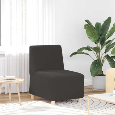 Fauteuil 55 cm gekrulde wolachtige stof donkergrijs