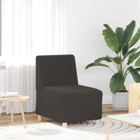 Fauteuil 55 cm gekrulde wolachtige stof donkergrijs